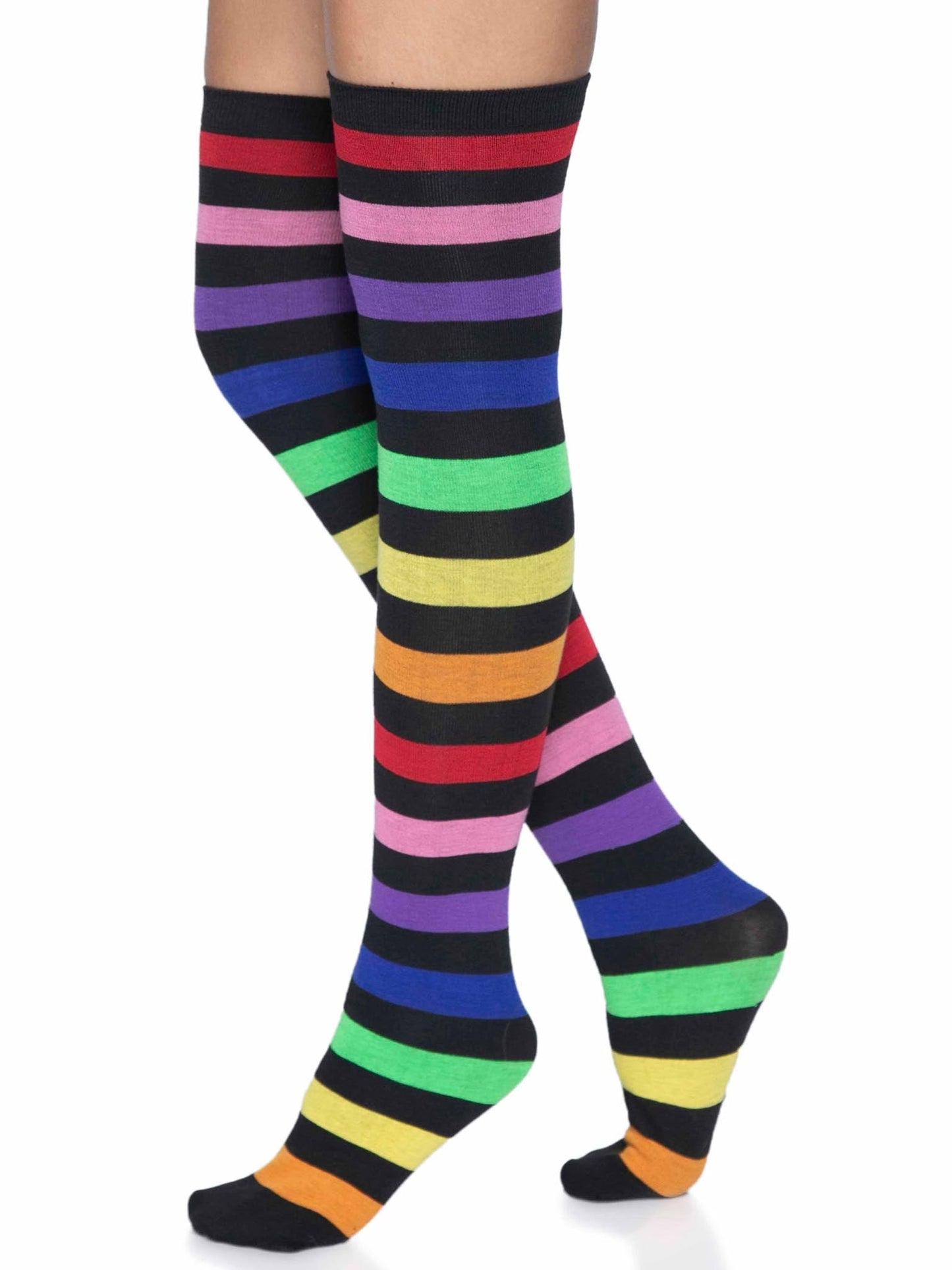 Aurora Rainbow Thigh High Socks