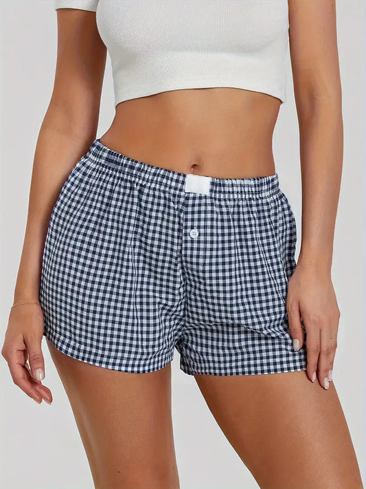 Plaid Striped Boxer Shorts