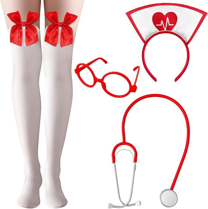 4 Pcs Nurse Costume Accessories Set