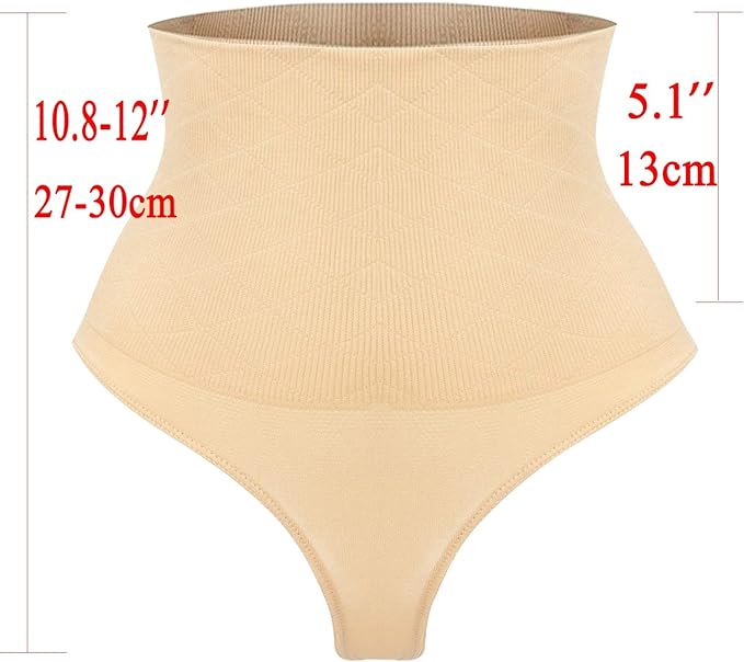 Women Mid-Waist Cincher Girdle Tummy Control Thong Panty Slimmer Body Shaper