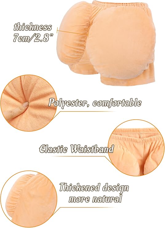 Fake Butt Costume Accessory, Big Butt Suit for Halloween Christmas Cosplay Adults