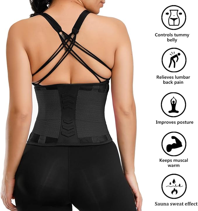 Waist Trainer Belt for Women - Waist Cincher Trimmer - Slimming Body Shaper Belt - Sport Girdle Belt