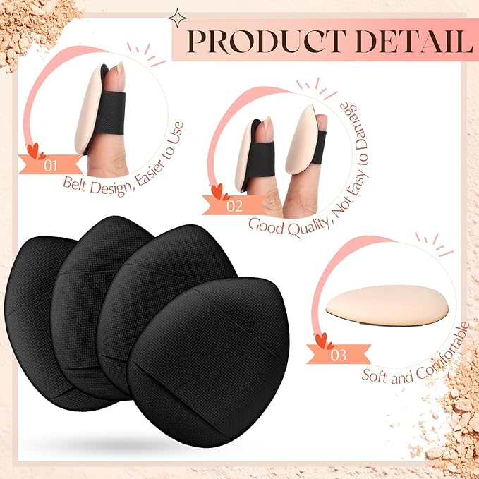 1 PIECE FINGER POWDER PUFF MINI MAKEUP SPONGE