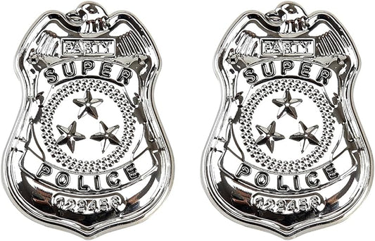 Metal Police Badges Costume Accessories