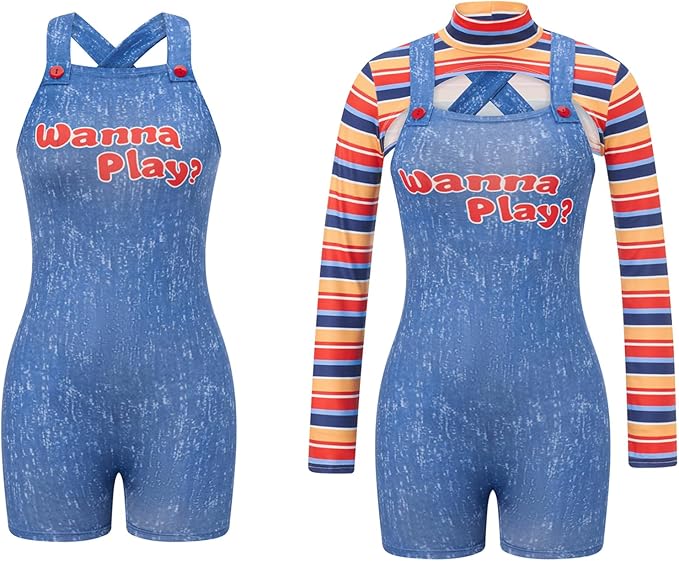 Women's Scary Killer Chucky Doll Halloween Costumes