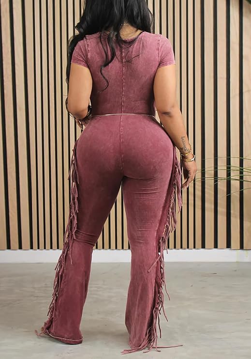 FRINGE FEVER ONE PIECE JUMPSUIT