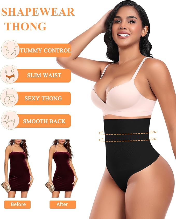 WOMEN'S CASUAL TUMMY CONTROL THONG SHAPEWEAR (NO STEEL BONES)