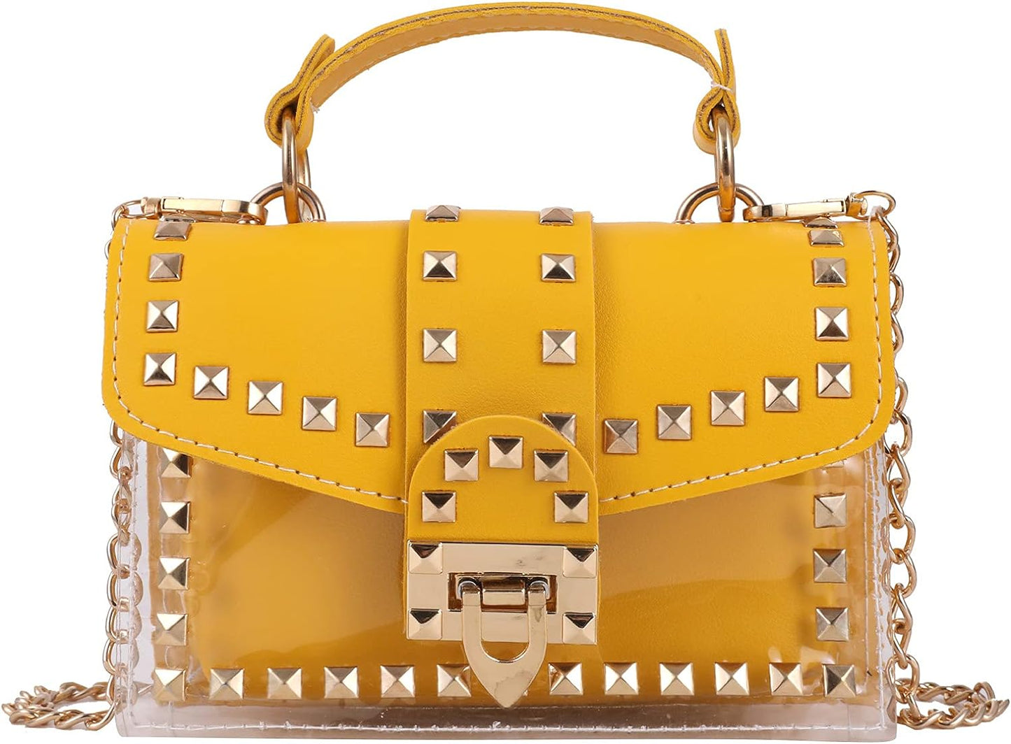 PU Leather Studded Shoulder Crossbody Handbag