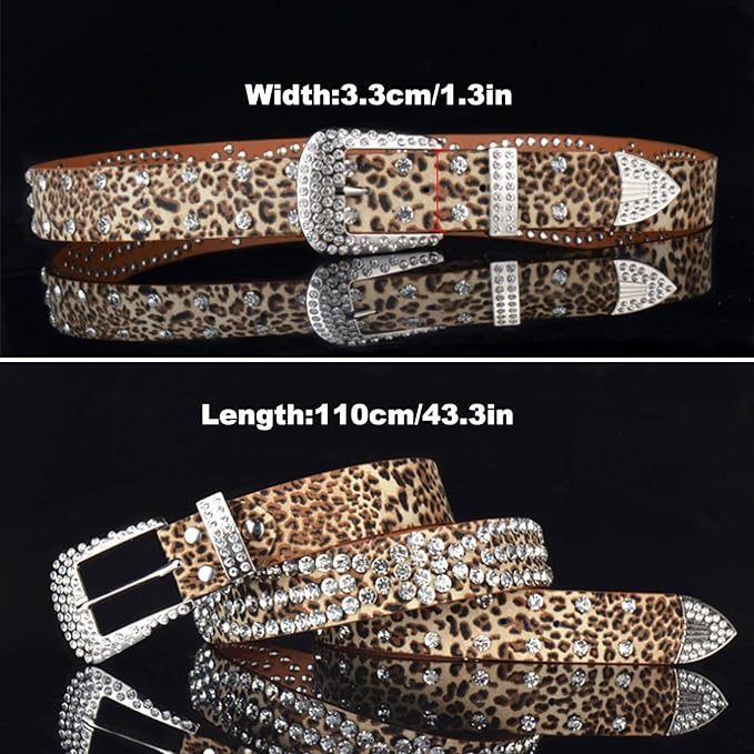 CHEETAH-LIOUS STUDDED BELT