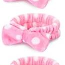 PINK POLKA-DOT SPA BOW HEADBAND