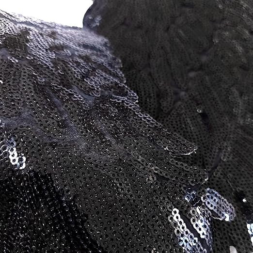 BLACK SEQUINS ANGEL WINGS