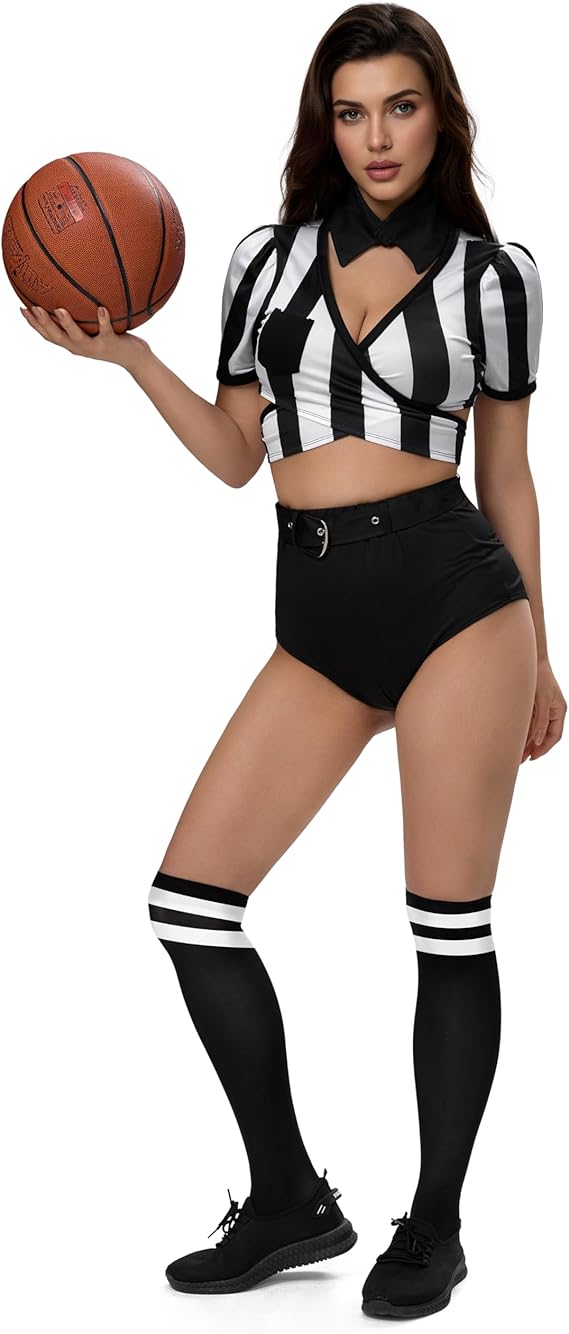4Pcs Referee Halloween Costume Set