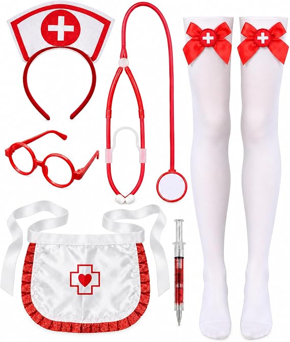 6 Pcs Nurse Costume Accessories Set