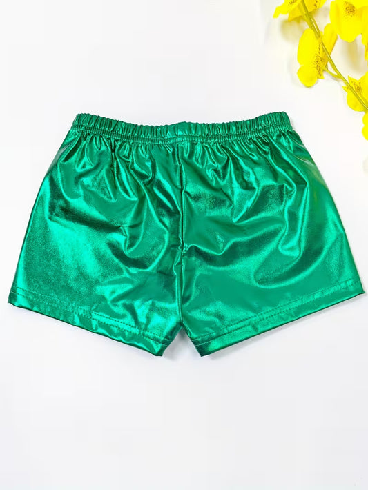 KIDS METALLIC GLITTER FESTIVAL SHORTS