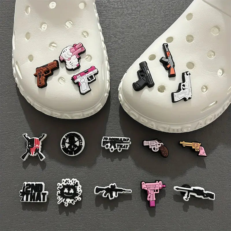 Black Girl Magic Rubber Shoe Charms for Croc Pins, Shoe Decoration Charms for Clog Bracelets Wristbands SET