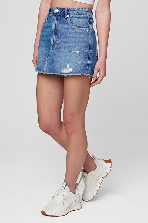 Women's Forever 21 Straight Distressed Mini Skirt