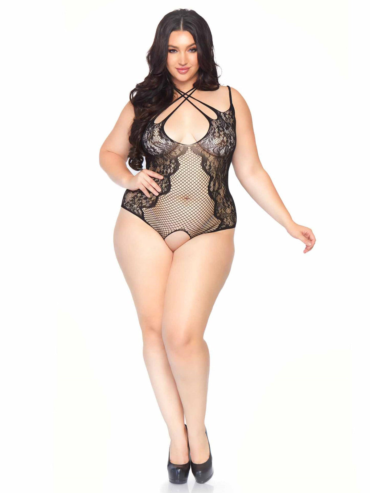 Afterglow Lace Halter Teddy
