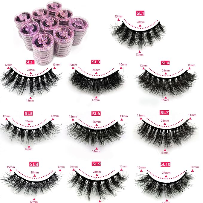 1 Pair Eyelashes Natural Look False Lashes 3D Fluffy