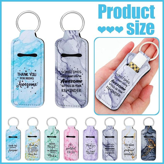 Lipstick Holder Keychain Inspirational Lip Gloss Sleeve Pouch