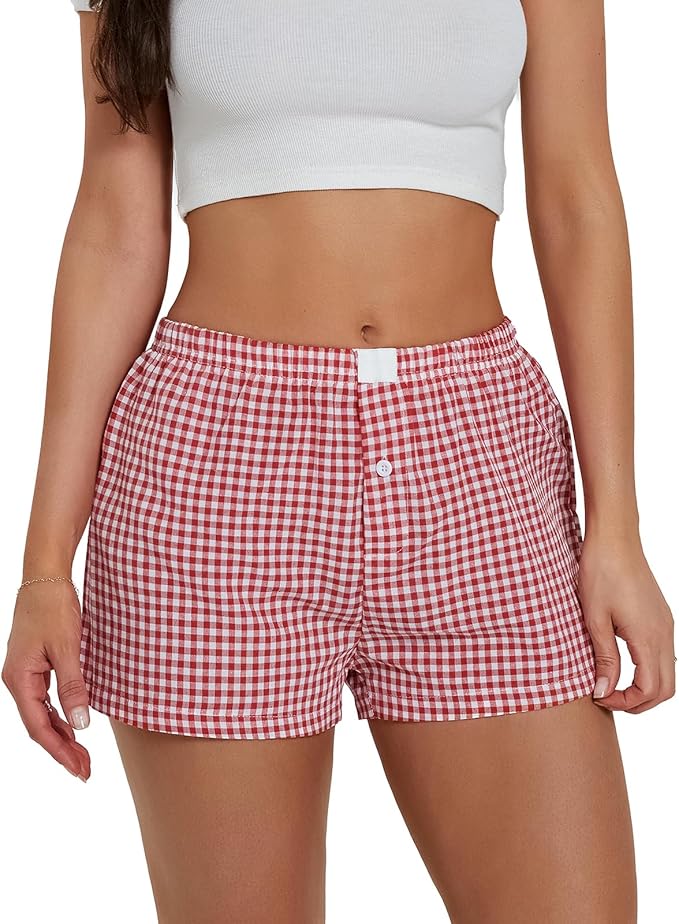 Plaid Striped Boxer Shorts