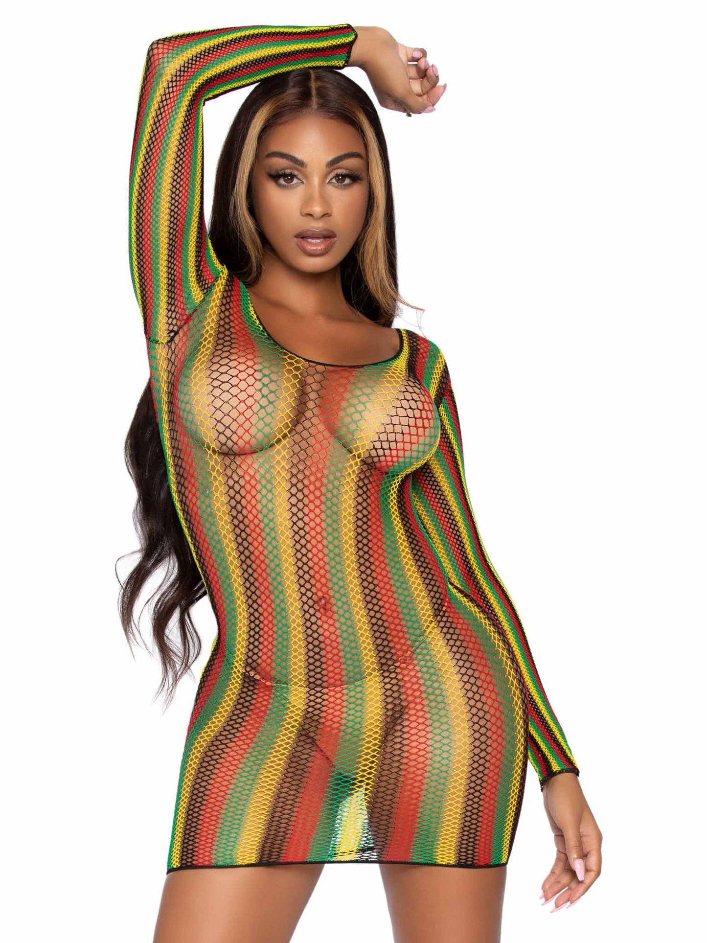 Rasta Net Mini Dress
