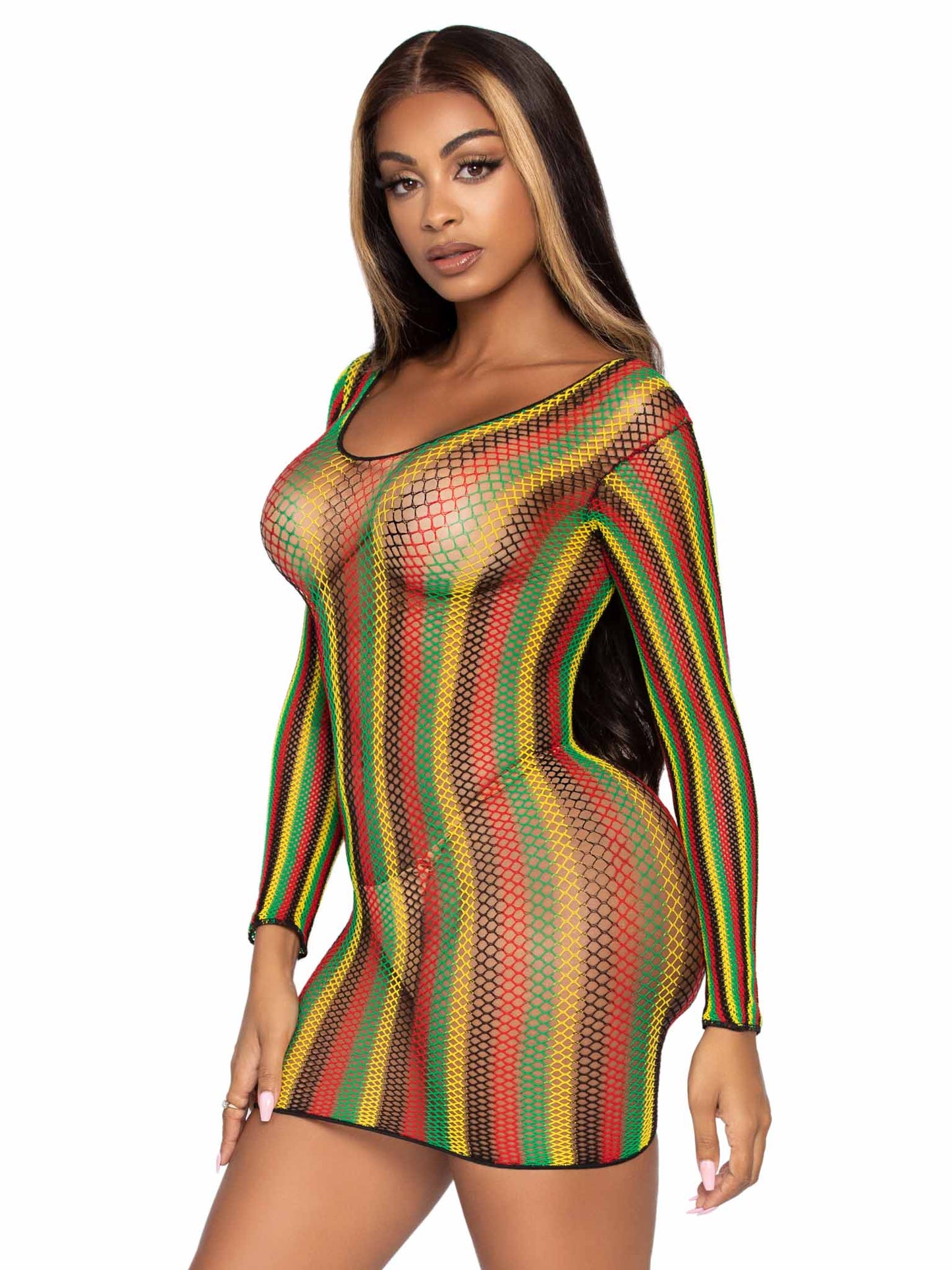Rasta Net Mini Dress