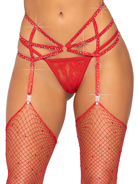 Estée Rhinestone Garter Belt