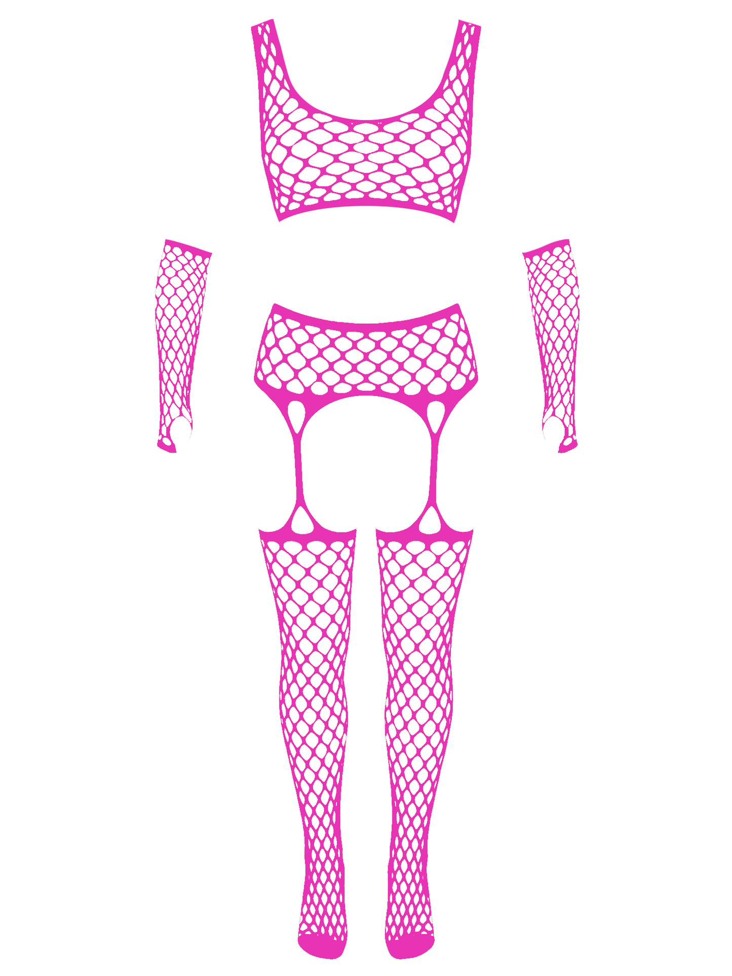 Get Into It Crop Top and Garter Stockings Set