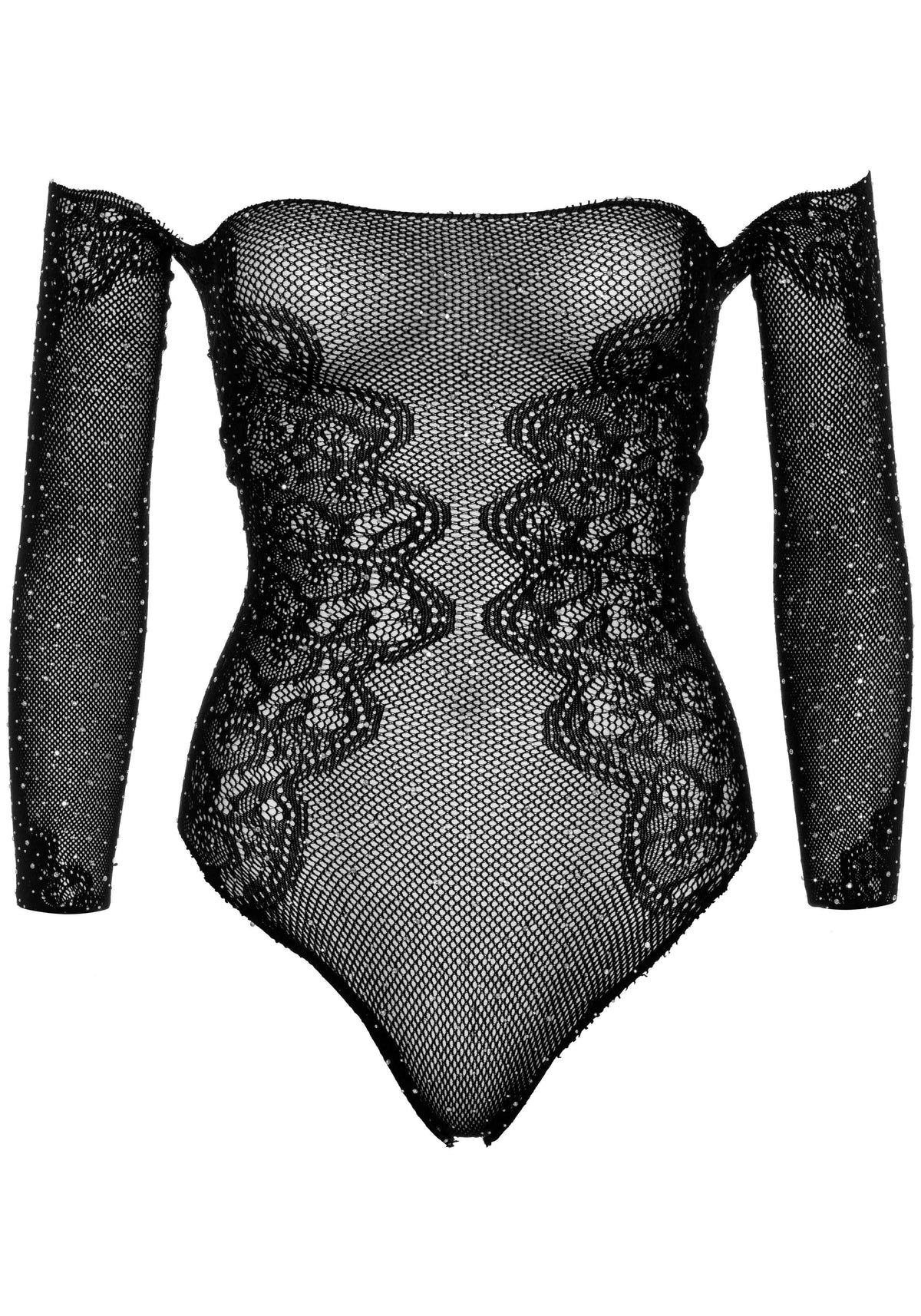 Fade Into You Rhinestone Lace Teddy