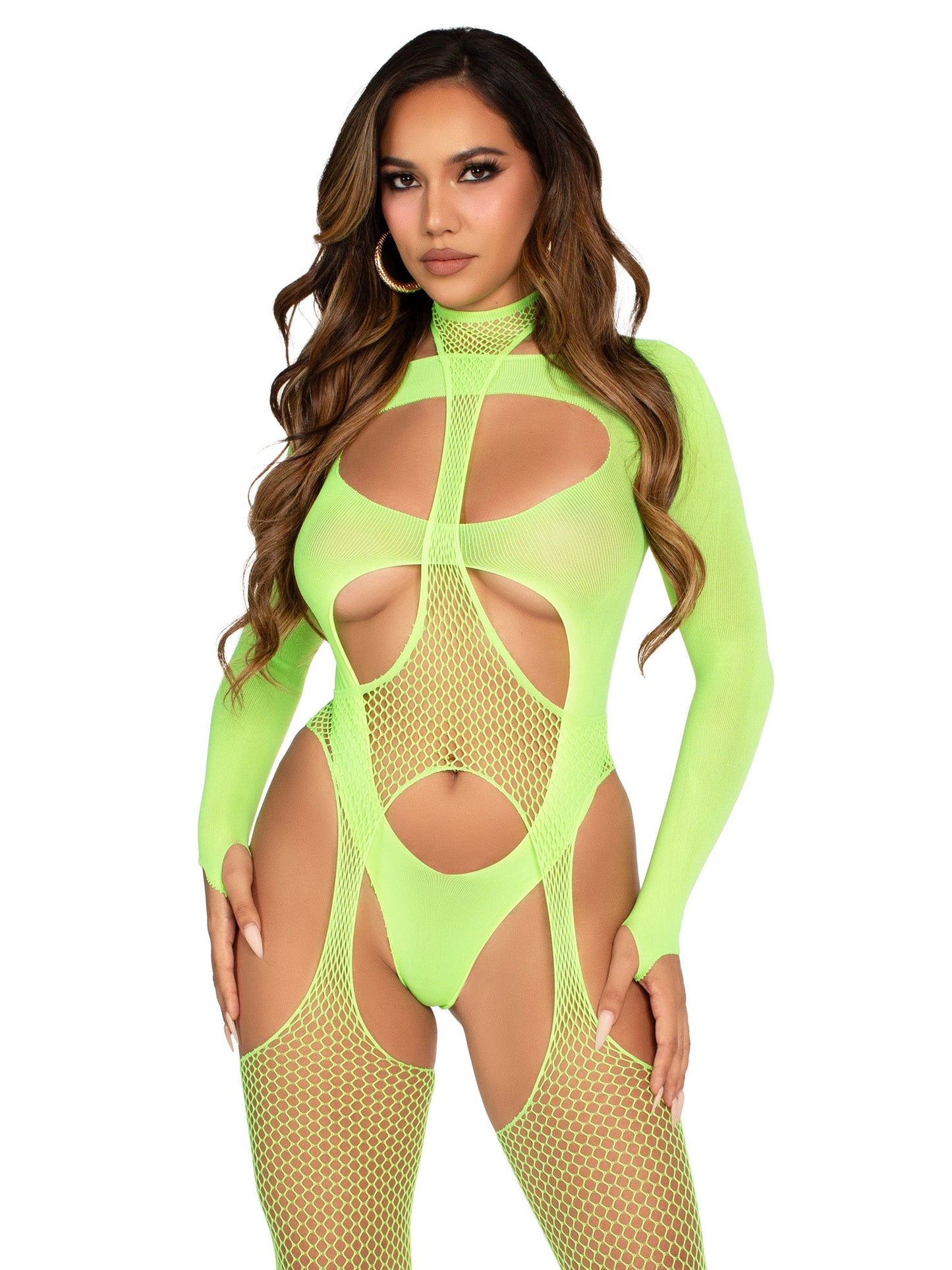 Cheat Code Suspender Bodystocking and Teddy Set