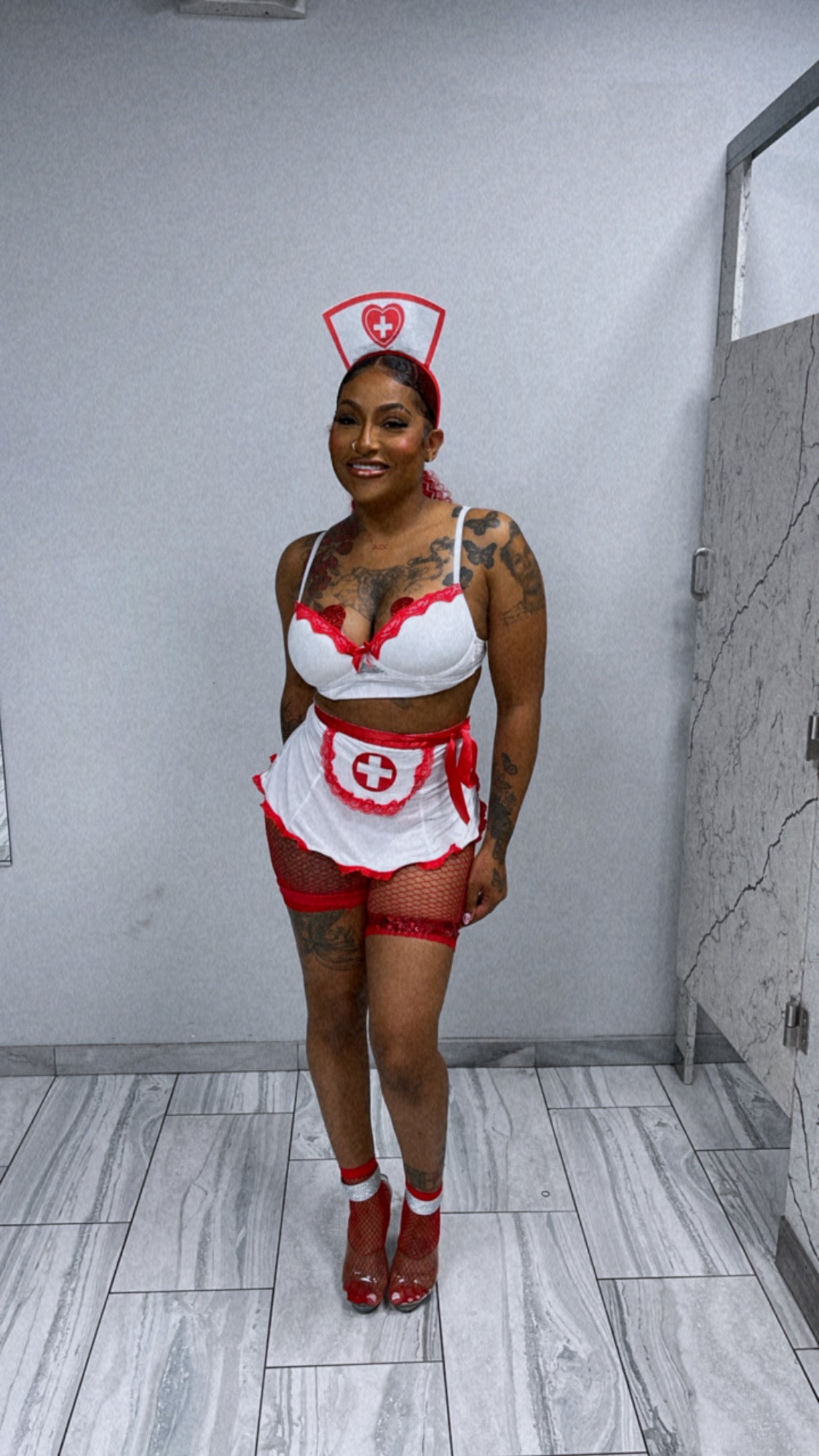 Women’s Sexy 3 Piece Costume Halloween Nurse BAE Party Set