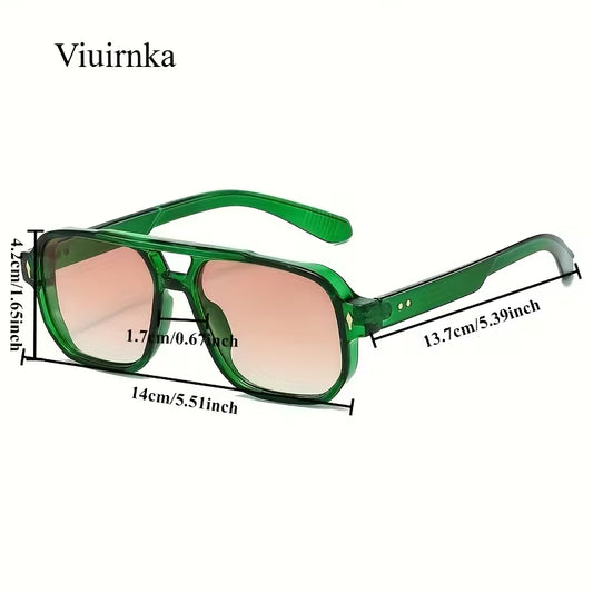 RETRO VINTAGE SQUARE AVIATOR SUNGLASSES