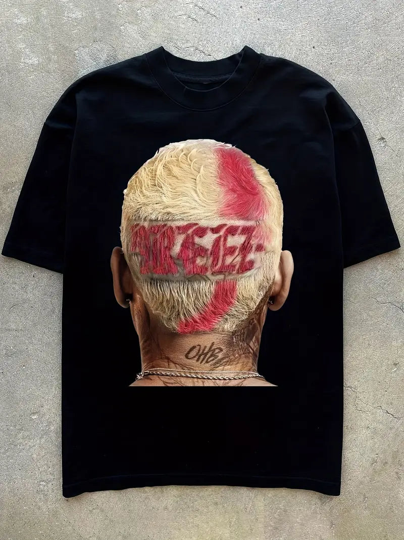 Short Sleeve Chris Brown Graphic Print T-Shirt for Men or Women