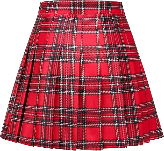 Women's Mini Plaid Pleaded Schoolgirl Skirt