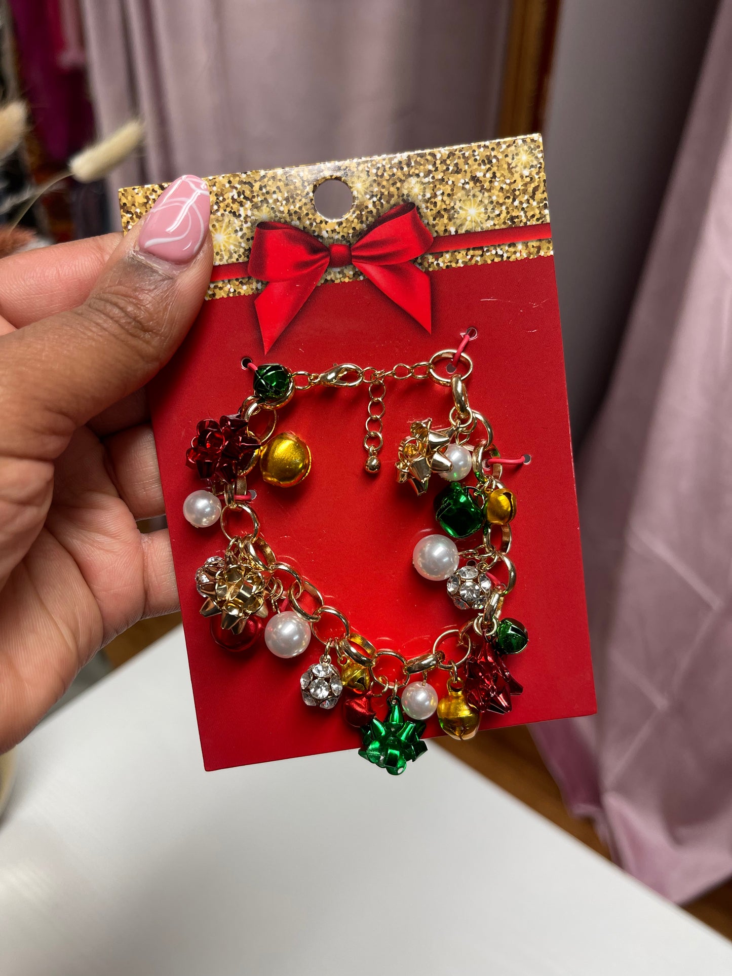 Holiday Charm Christmas Link Bracelet Jewlery for Women