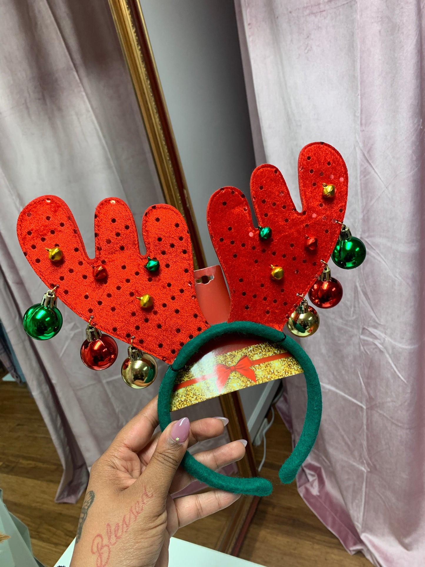 Holiday Headband Cute Christmas Hat Topper Accessory