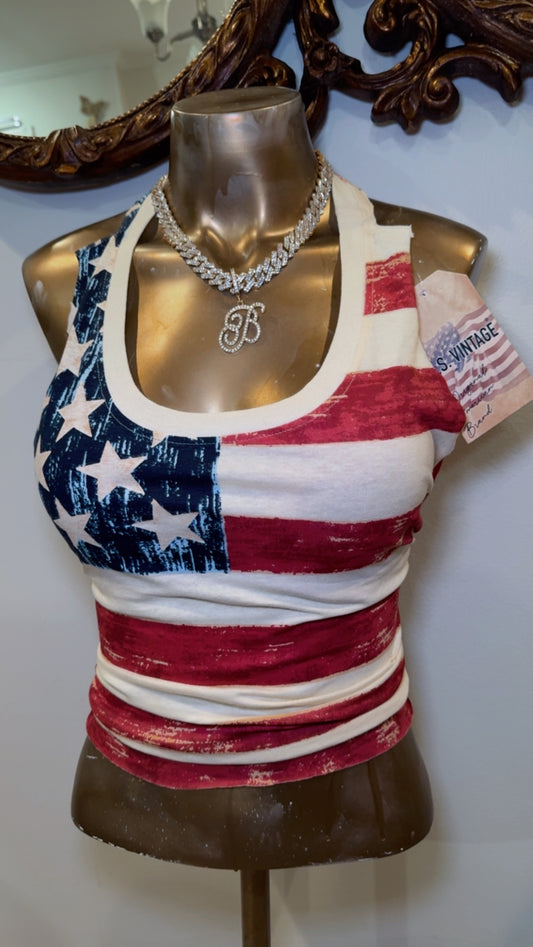 PLEDGE ALLEGIANCE CUSTOM HALTER TOP