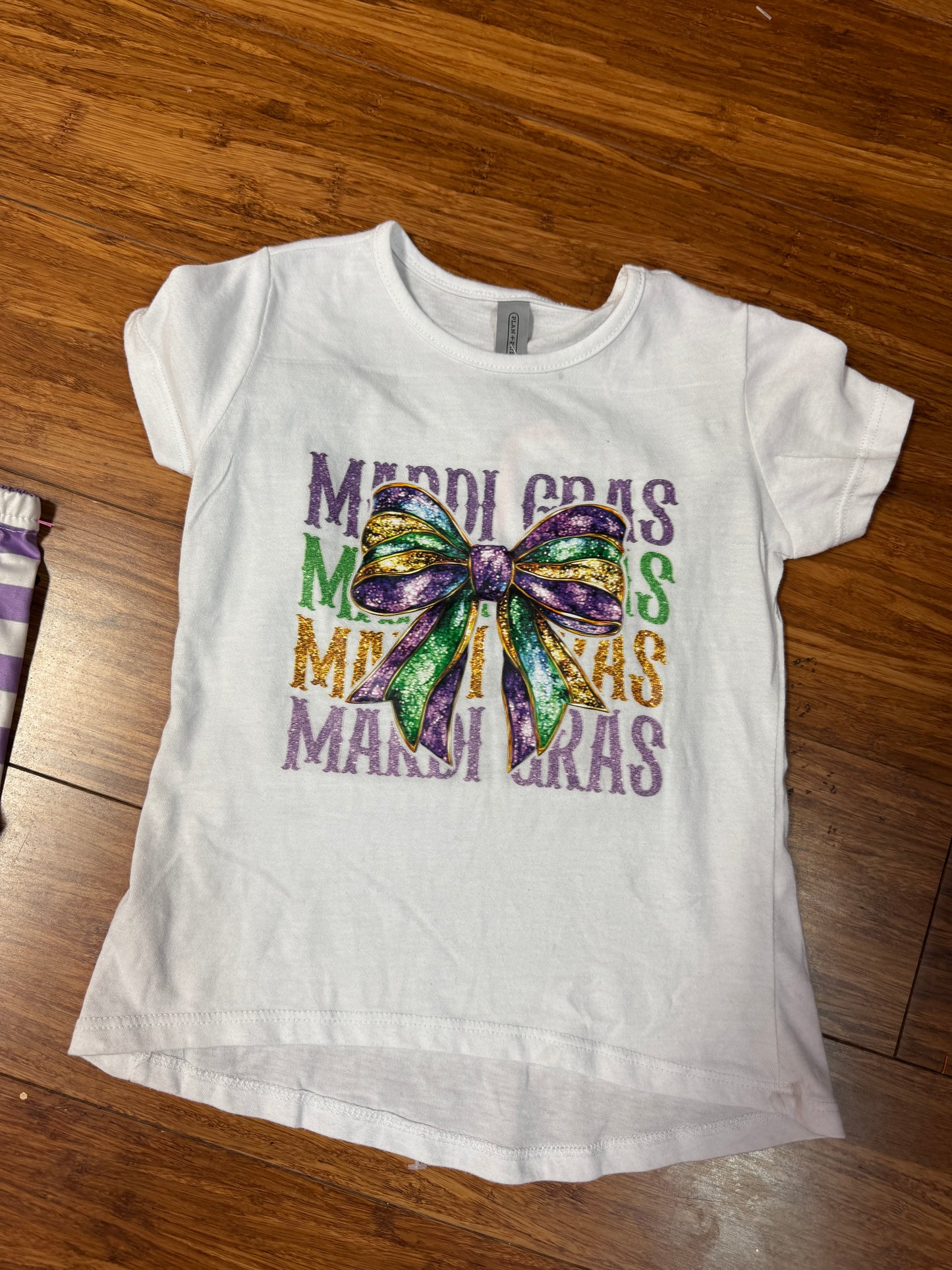 Girls Mardi Gras Bow Toddler Mardi Gras Shirt