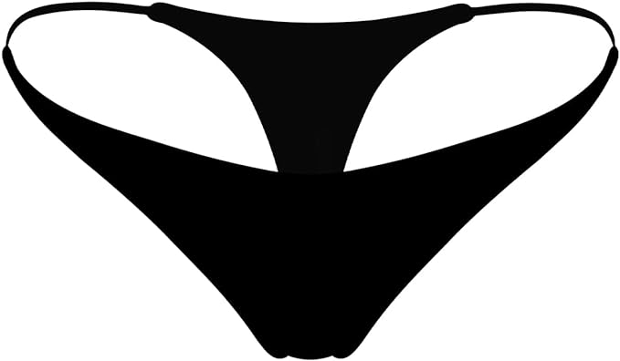 Women's Thong Bikini Cheeky Bottom Solid G String Panties