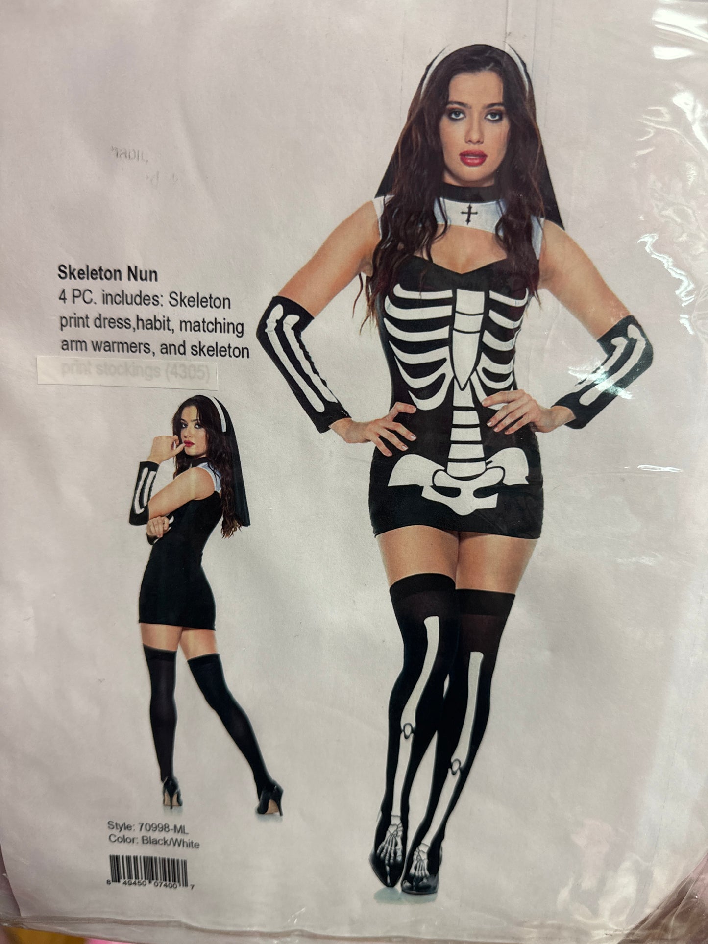 SKELETON NUN HALLOWEEN COSTUME