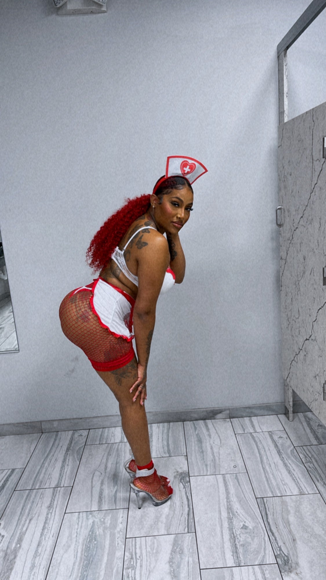 Women’s Sexy 3 Piece Costume Halloween Nurse BAE Party Set