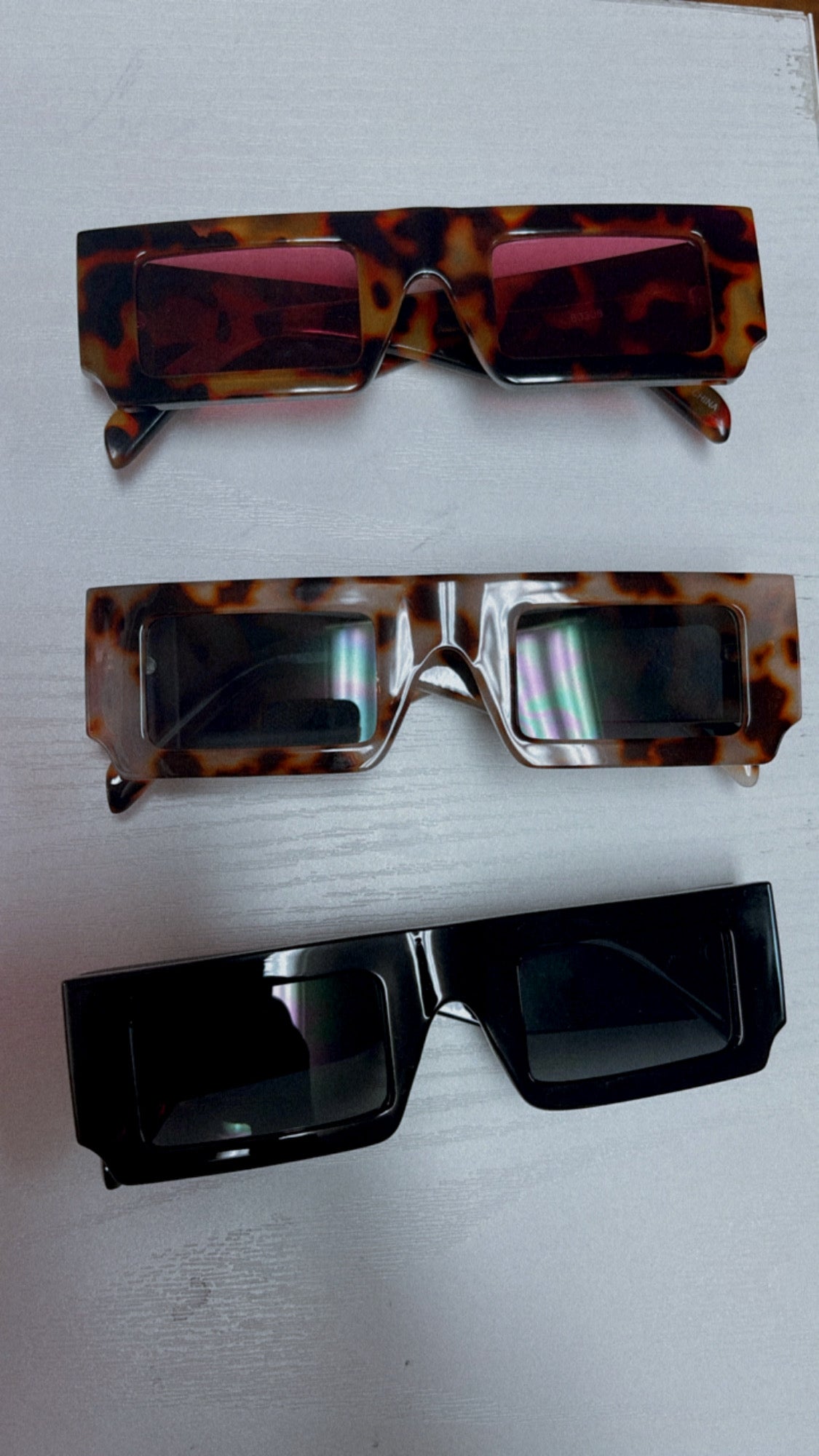 RETRO RECTANGLE FRAME BOX SUNGLASSES