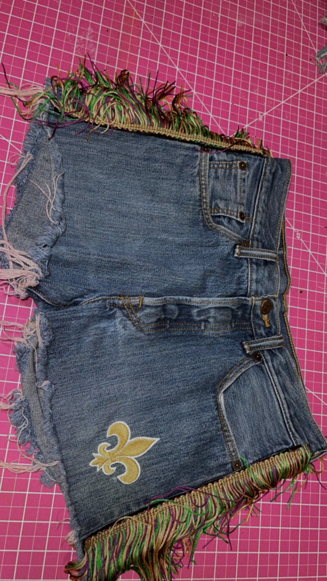 CUSTOM LEVI'S DETACHABLE FRINGE DENIM SHORTS