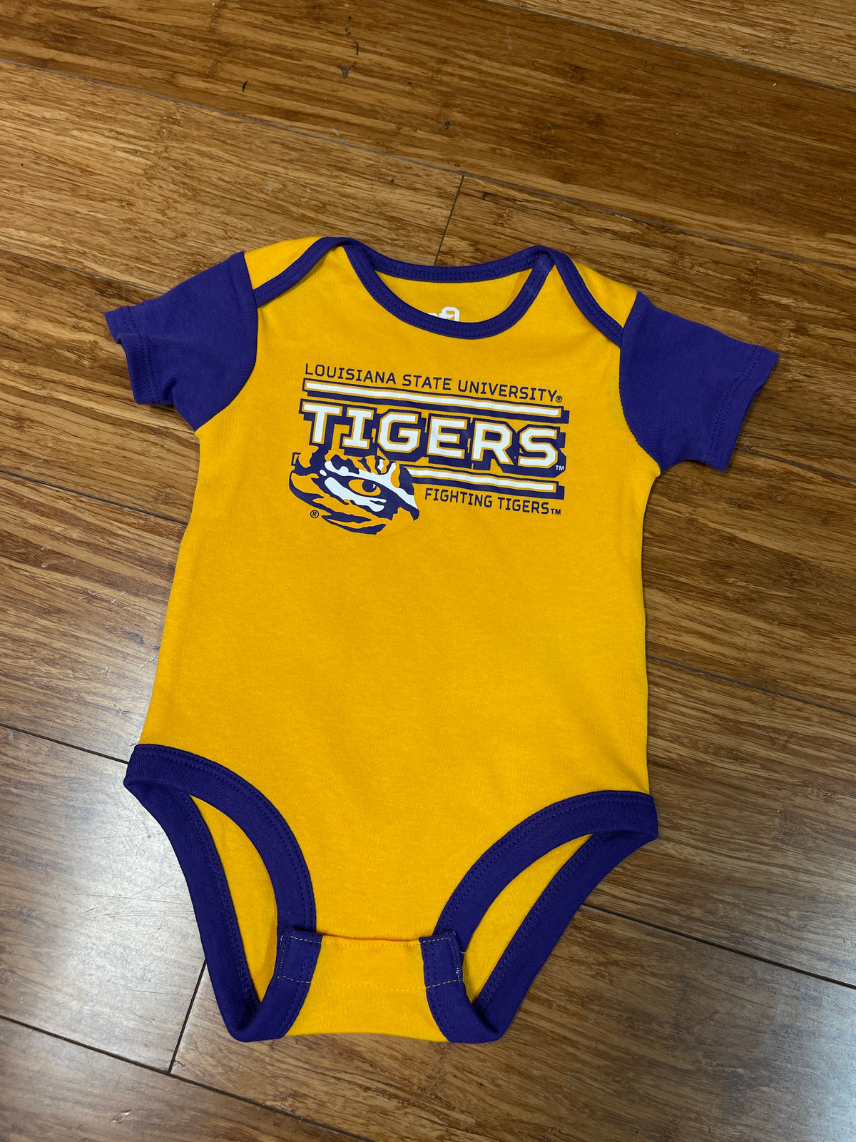 NCAA Short Sleeve Onesie with Embroidered Team Logo