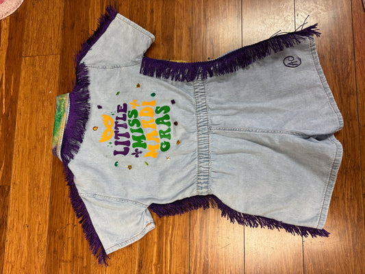 "GALAXY GRAS" CUSTOM MARDI GRAS ROMPER KIDS