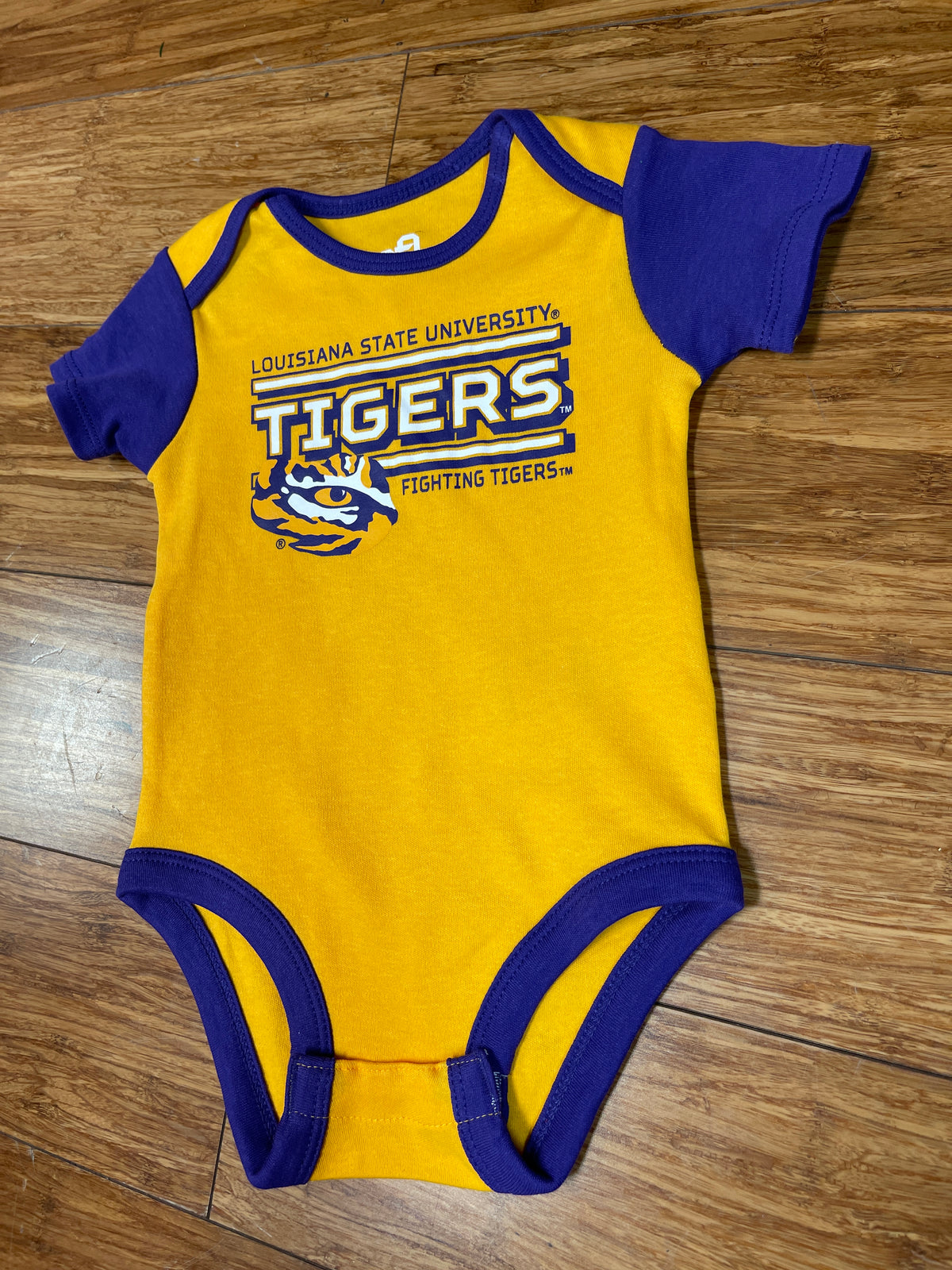 NCAA Short Sleeve Onesie with Embroidered Team Logo