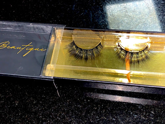 False Eyelashes 100% Mink 3D Natural Wispy Look 14mm Ultra Lightweight