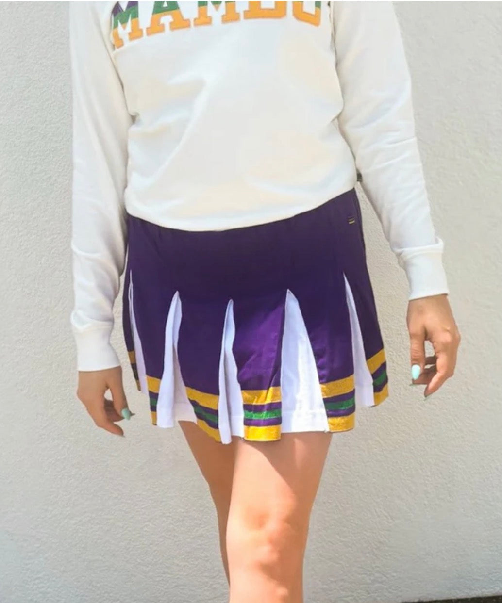 Mardi Gras Pleaded Skort