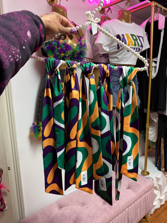 MARDI GRAS HEADBAND TIE ACCESSORY