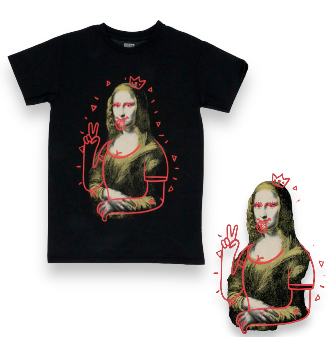 Women's Shortsleeve Graphic T-Shirt Mona Lisa Queen